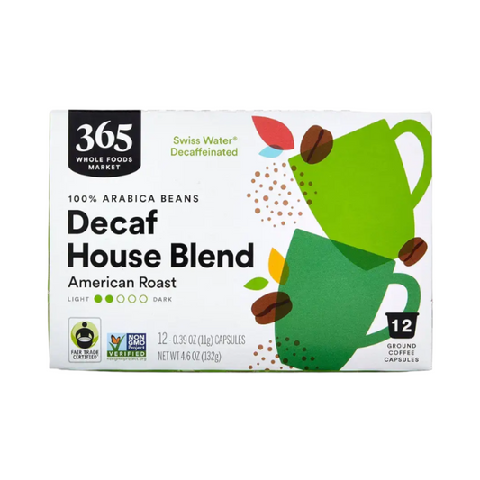 365 by Whole Foods Market Decaf House Blend American Roast Coffee Pods, 4.6 oz.