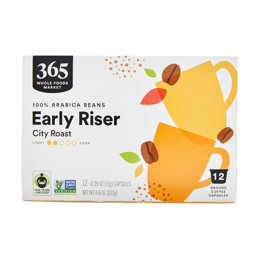 365 by Whole Foods Market Early Riser City Roast Coffee Pods, 12 ct.