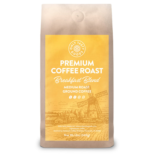 Breakfast Blend Medium Roast Ground Coffee, Speciality Coffee Beans, Fresh Roasted 12 oz.