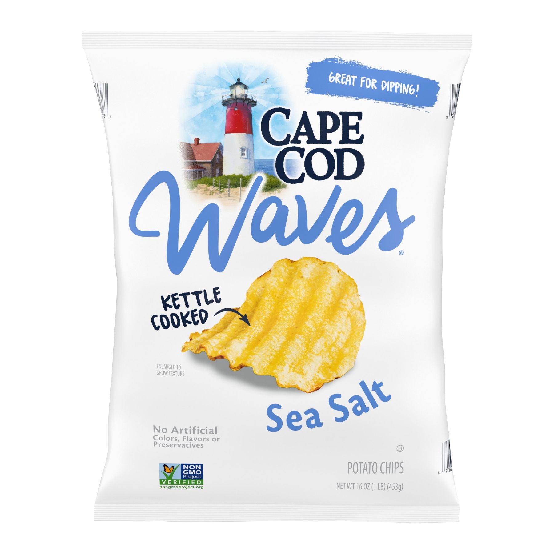 Cape Cod Kettle Cooked Potato Chips Waves Sea Salt, 16 oz.