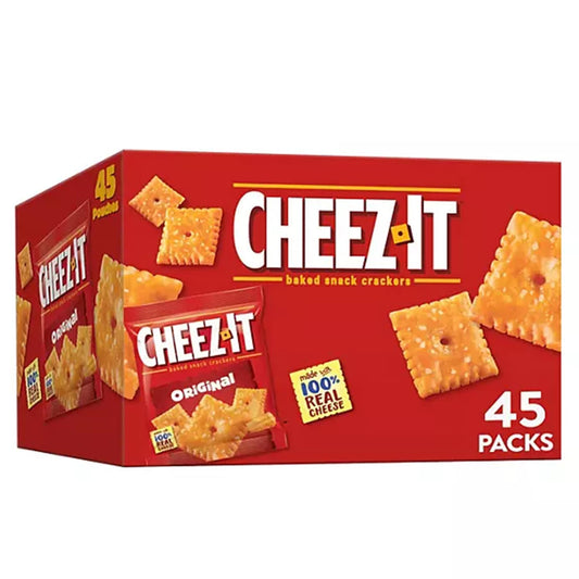 Cheez-It Original Baked Snack Crackers Individual Pouches, 45 ct.