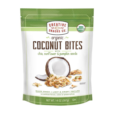 Creative Snacks Co. Organic Coconut Bites with Chia Sunflower and Pumpkin Seeds, 14 oz.