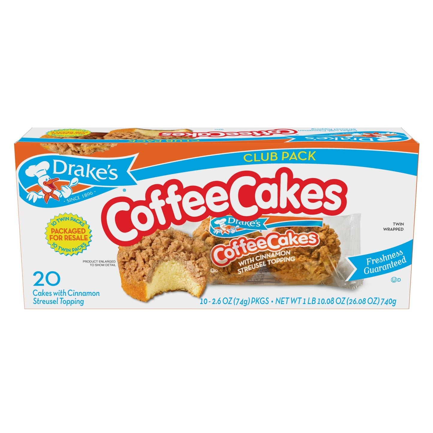 Drake's Coffee Cakes, Snacks, 20 ct./24.46 oz.