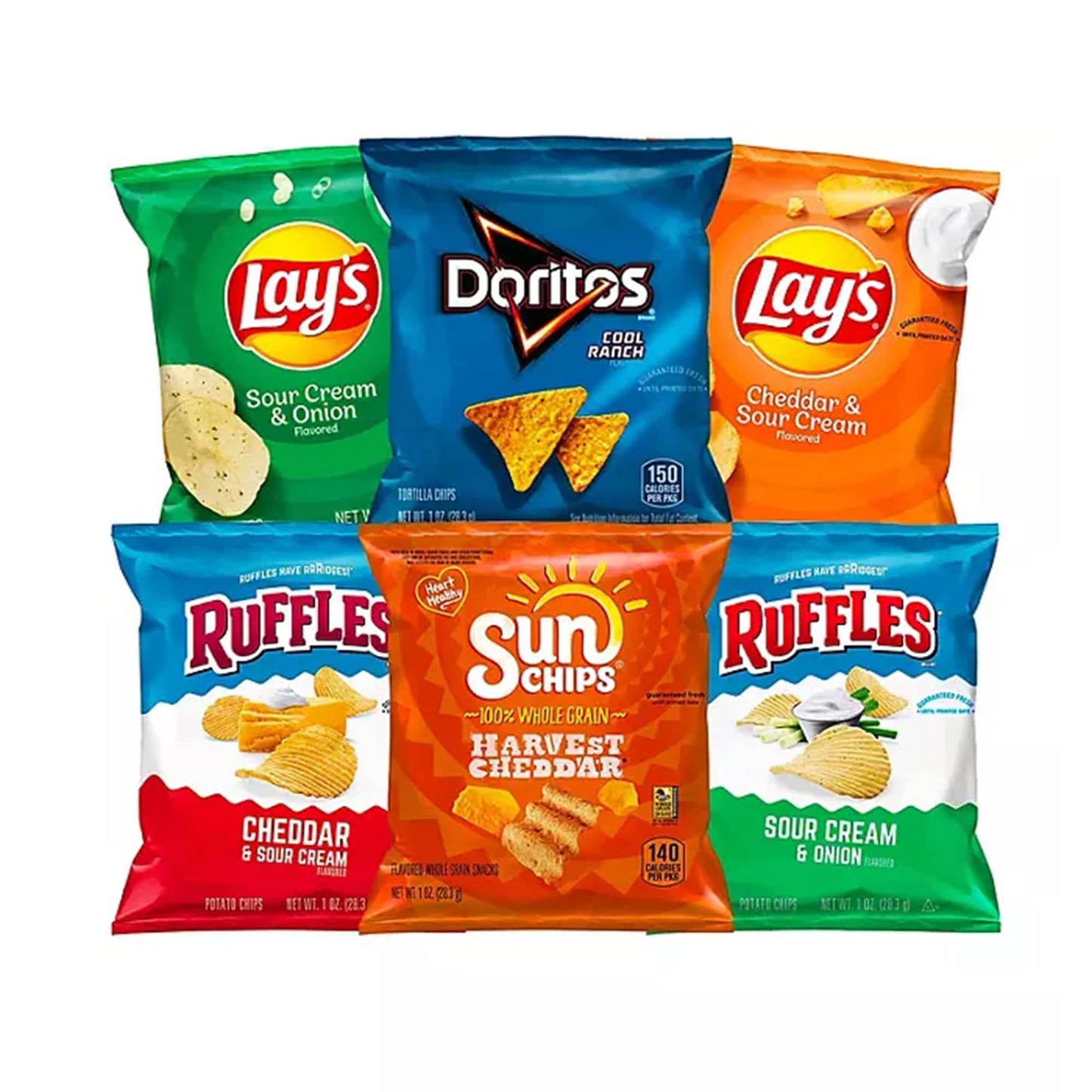 Frito Lay Cool & Tangy Mix, Variety Pack of Snacks and Chips, 50 ct.