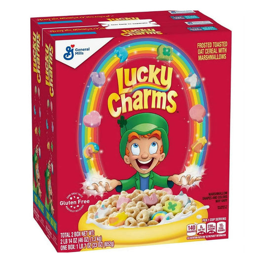 General Mills Lucky Charms, 2 Box Pack Cereals, 46 oz.