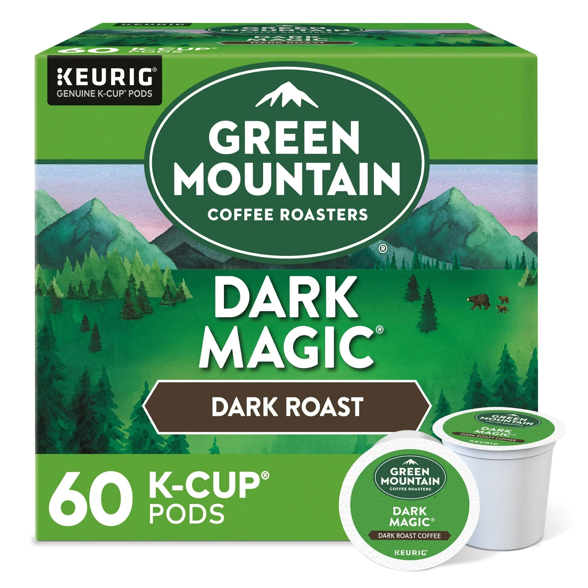 Green Mountain Coffee Roasters Dark Magic, Keurig Single Serve K-Cup Pods, Dark Roast, 60 ct.