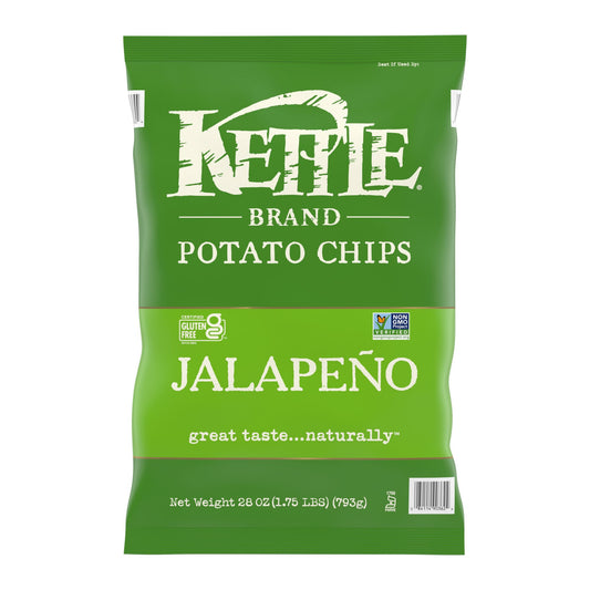 Kettle Brand Potato Chips Jalapeno, 28 oz.