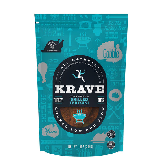 Krave Turkey Jerky Teriyaki, Snacks, 10 oz.