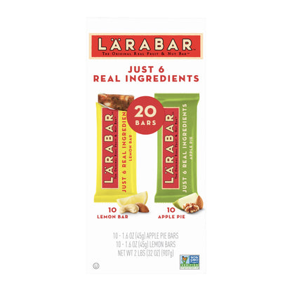 Lärabar Snack Bars Apple Pie and Lemon Variety Pack, 20 ct./1.6 oz.