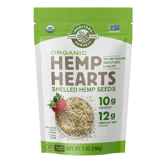 Manitoba Harvest Organic Hemp Hearts, Shelled Hemp Seeds, 7 oz.