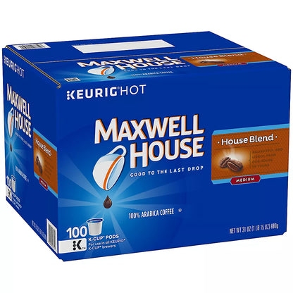 Maxwell House - House Blend, Medium Roast, K-Cup Pods Capsules, 100% Arabica Coffee, 100 ct.