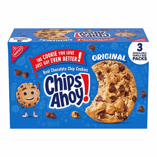 Nabisco Chips Ahoy Real Chocolate Chip Cookies, Snacks, 3 ct.