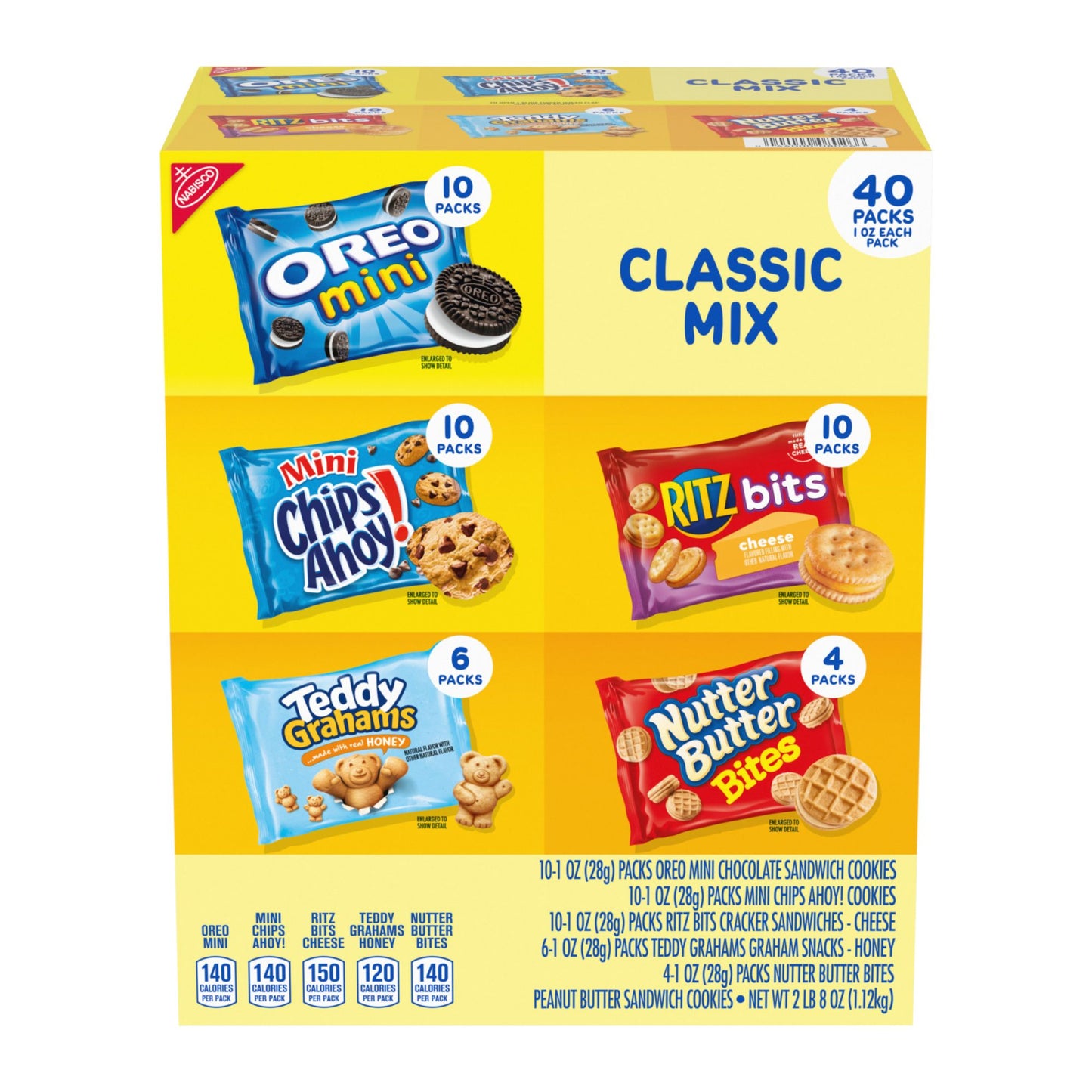 Nabisco Classic Mix Cookie and Cracker Variety Pack, Snacks, 40 pk./1 oz.