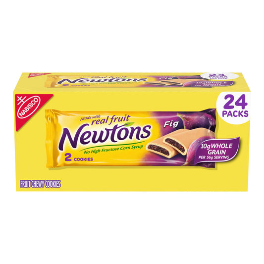 Nabisco Newtons Soft and Chewy Fig Cookies, Fig Bars, Snacks, 24 pk./2 oz.