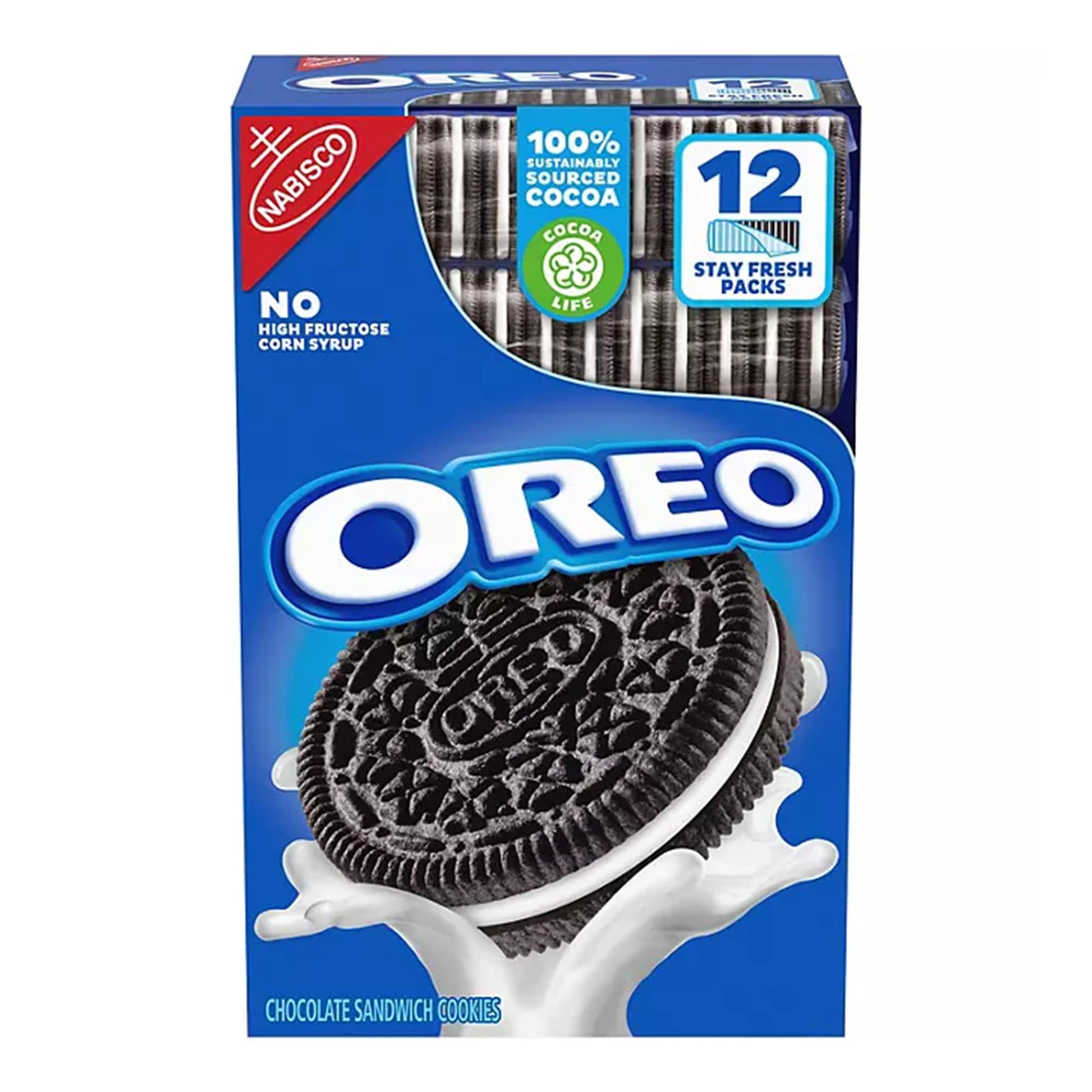 Nabisco Oreo Chocolate Sandwich Cookies, Snacks, 12 ct.