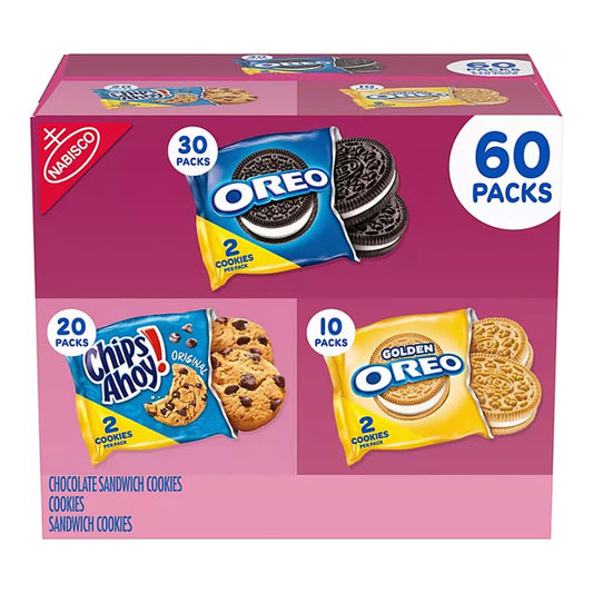 Nabisco Sweet Treats Cookie Variety Pack, Oreo & Chips Ahoy, Snacks, 60 ct.