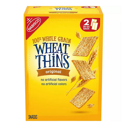 Nabisco Wheat Thins Original, Whole Grain Wheat Crackers, Snacks, 40 oz.