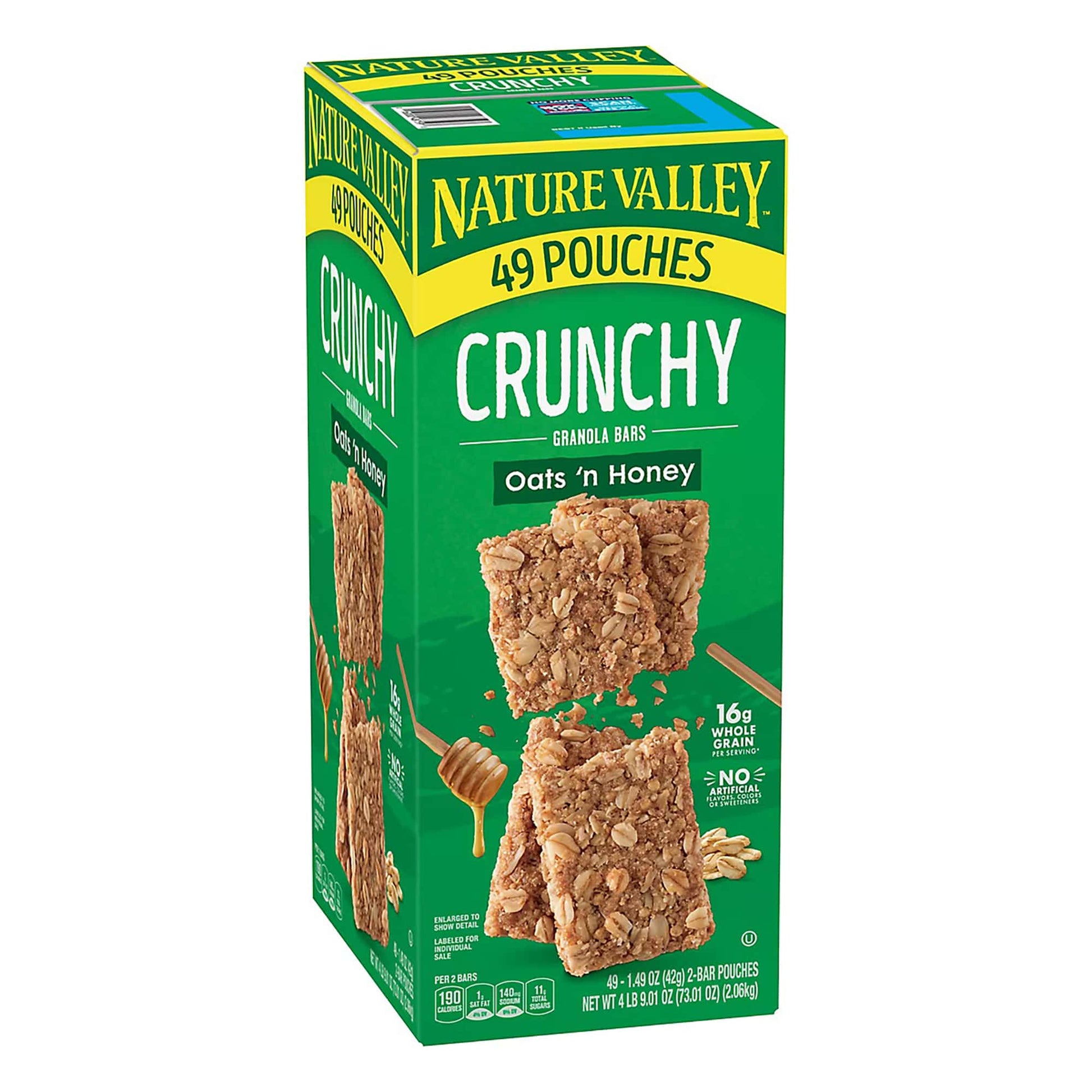 Nature Valley Crunchy Granola Bars Oats 'n Honey, Snacks, 2 pk./49 ct.