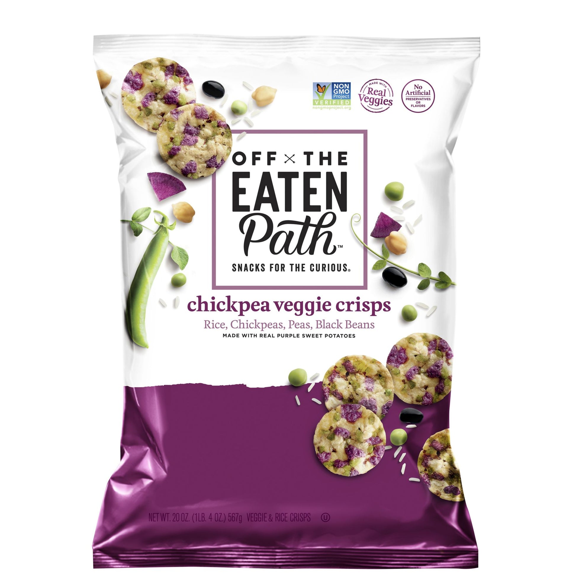 Off The Eaten Path Chickpea Veggie Crisps, 19 oz.