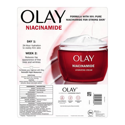 Olay Niacinamide & Peptide 24 Face Moisturizer, 2 x 1.7 oz.