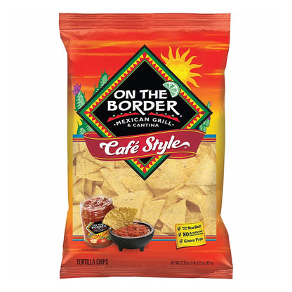 On The Border Cafe Style Tortilla Chips, Snacks, 22.25 oz.