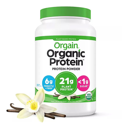 Orgain Organic Protein Powder Vanilla Bean, 21 g Plant Protein, Vegan, 2.74 lbs.