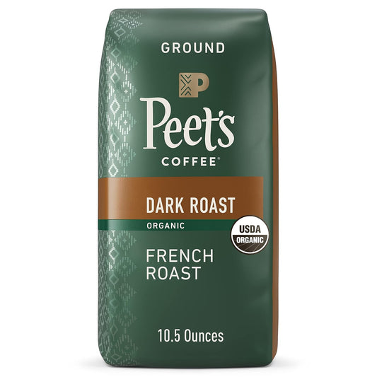 Peet's Coffee Organic French Dark Roast Ground Coffee, 10.5 oz.