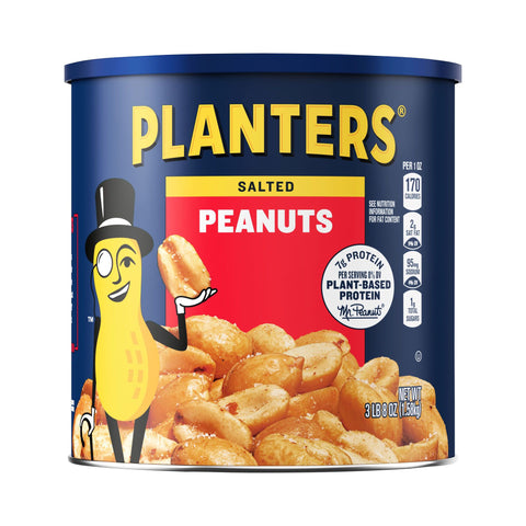 Planters Salted Peanuts, Kosher, Nuts, Snacks, 56 oz.