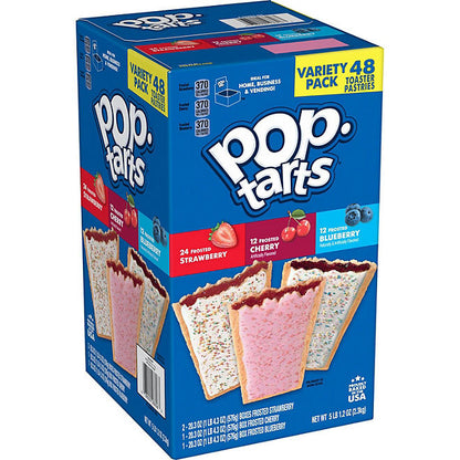 Pop-Tarts Frosted Strawberry, Cherry & Blueberry Variety Pack, 48 ct.