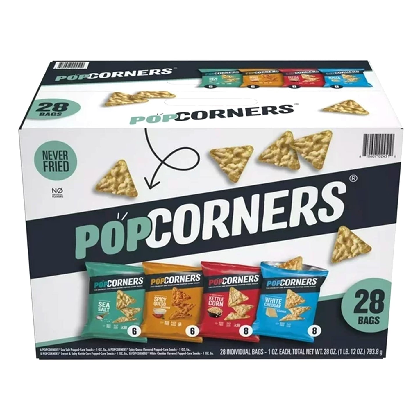 PopCorners 4 Flavor Variety Pack Popped Corn Chips, Snacks, 28 ct.