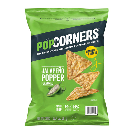 PopCorners Jalapeno Popper Chips, Popped Corn Snacks, Limited Edition , 20 oz.