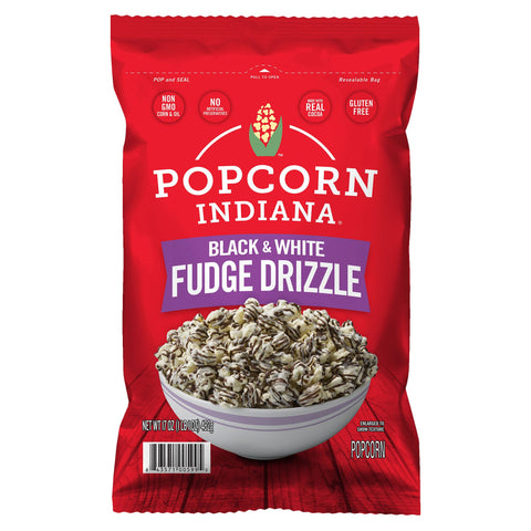 Popcorn Indiana Black and White Fudge Drizzle, 17 oz.