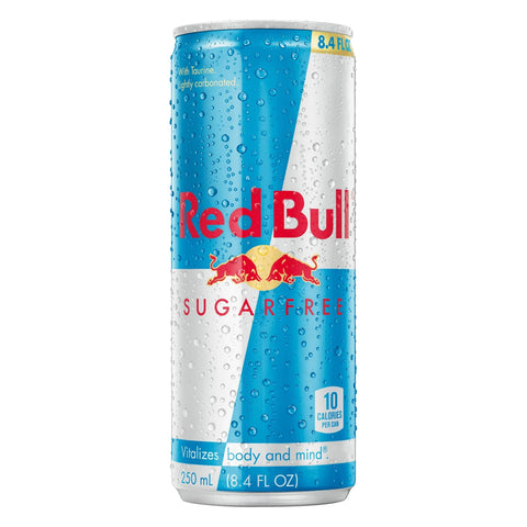 Red Bull Energy Drink Sugar-Free, Boosts Energy, Focus, and Stamina, Beverages, 8.4 oz.