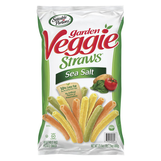 Sensible Portions Garden Veggie Straws With Sea Salt, 23.5 oz.