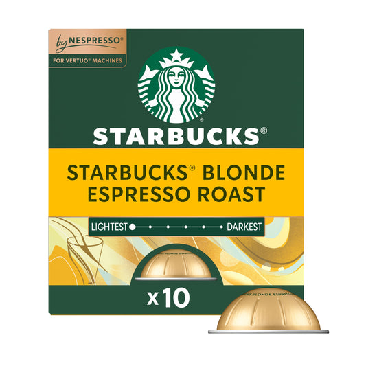 Starbucks by Nespresso Blonde Espresso Roast Coffee Pods for Vertuo Machines, 10 ct.