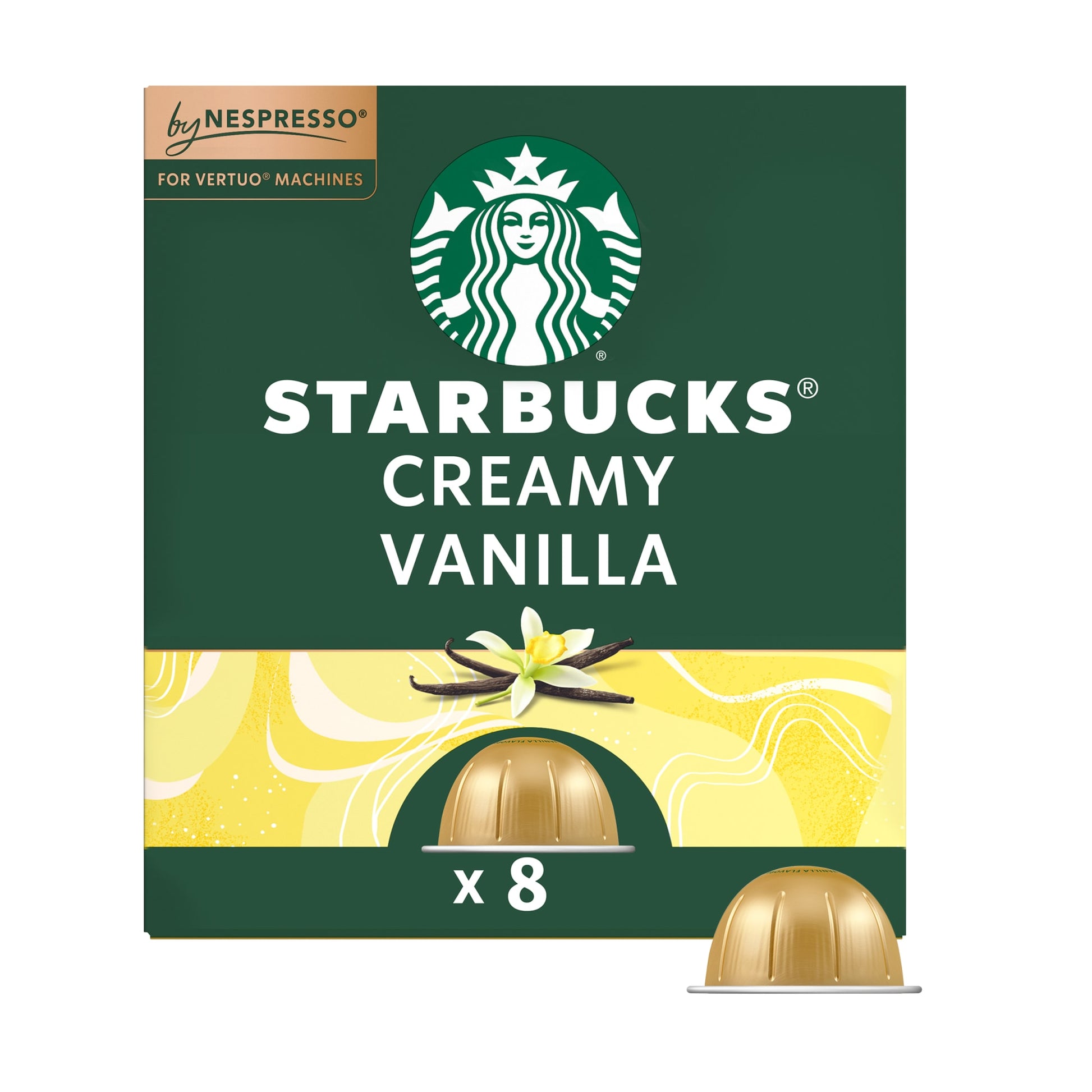 Starbucks by Nespresso Creamy Vanilla Coffee Pods for Vertuo Machines, 8 ct.