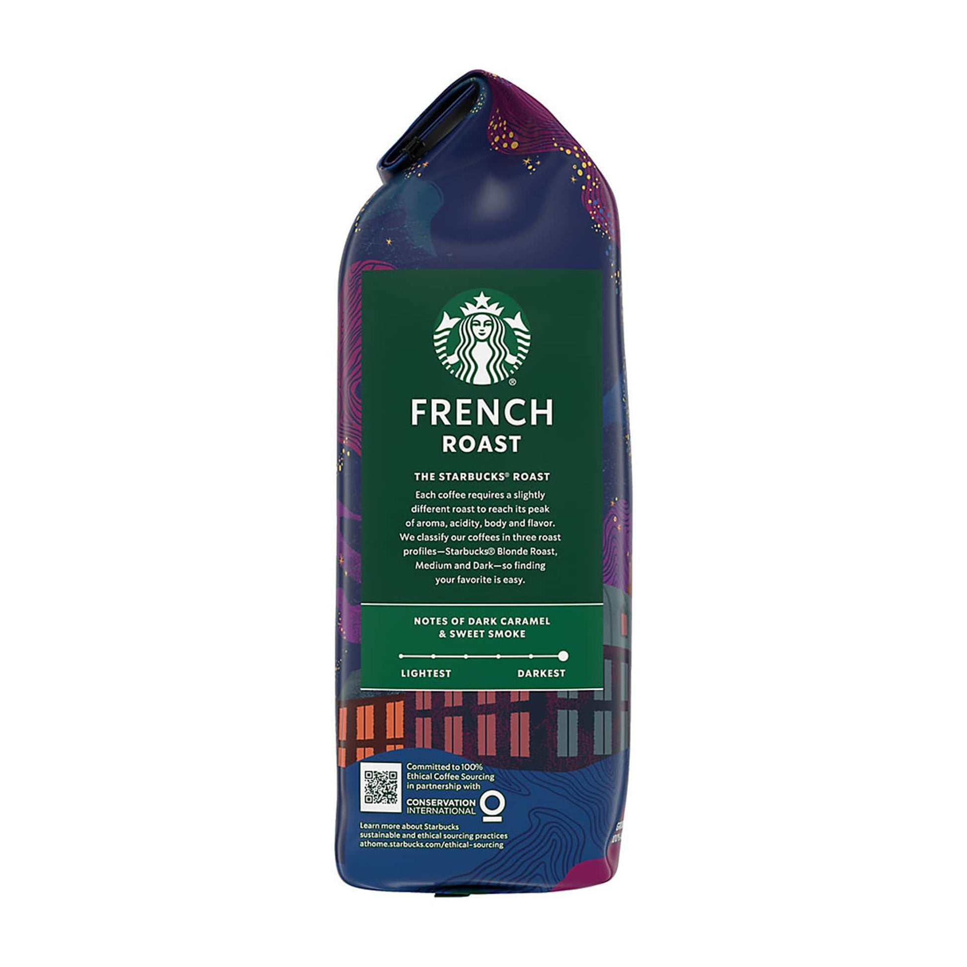 Starbucks French Roast Dark Roast Whole Bean Coffee, 40 oz. - Side