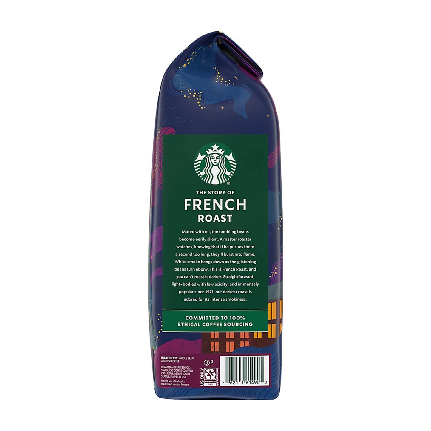 Starbucks French Roast Dark Roast Whole Bean Coffee, 40 oz. - Side 2