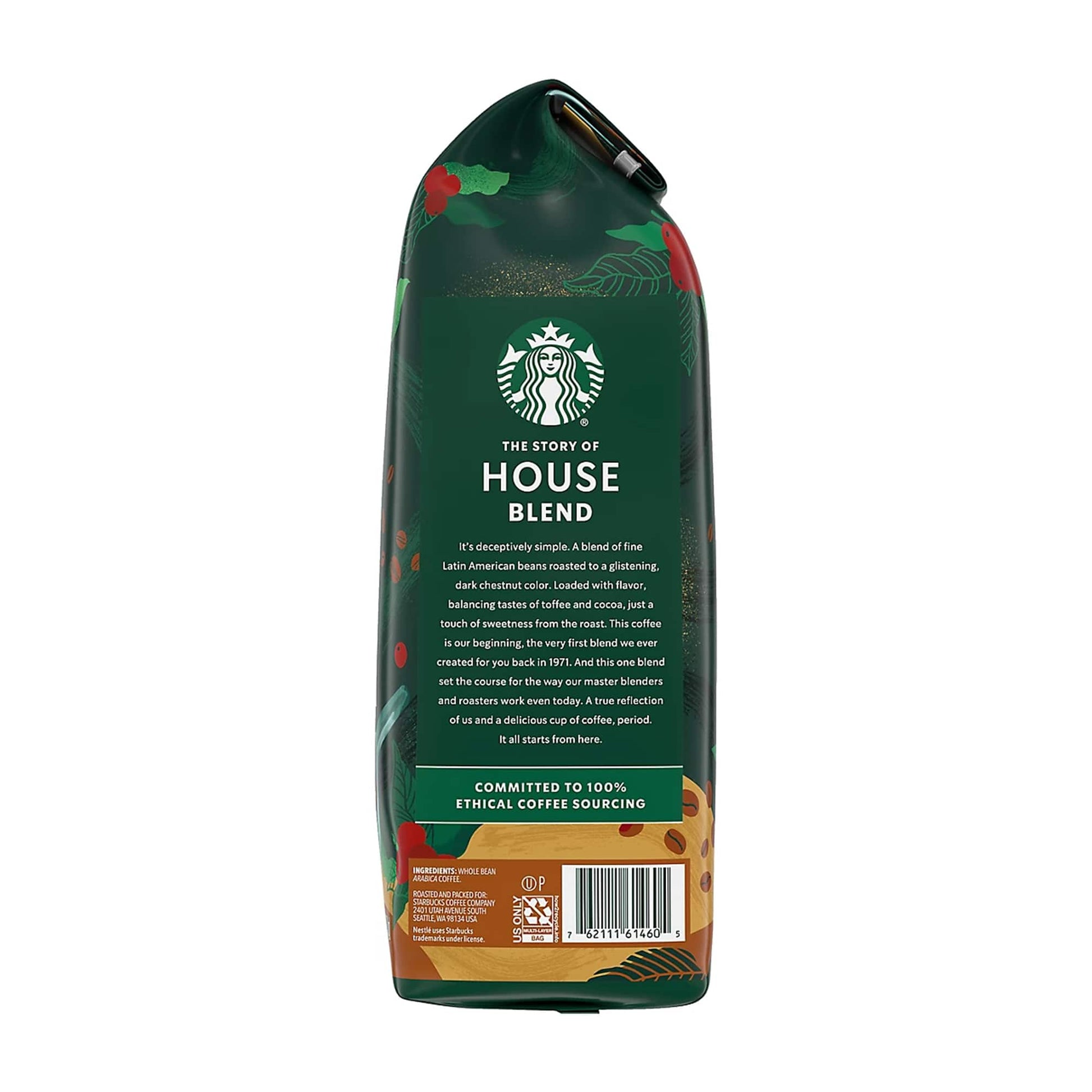 Starbucks House Blend Medium Roast Whole Bean Coffee, 40 oz. - Side 2