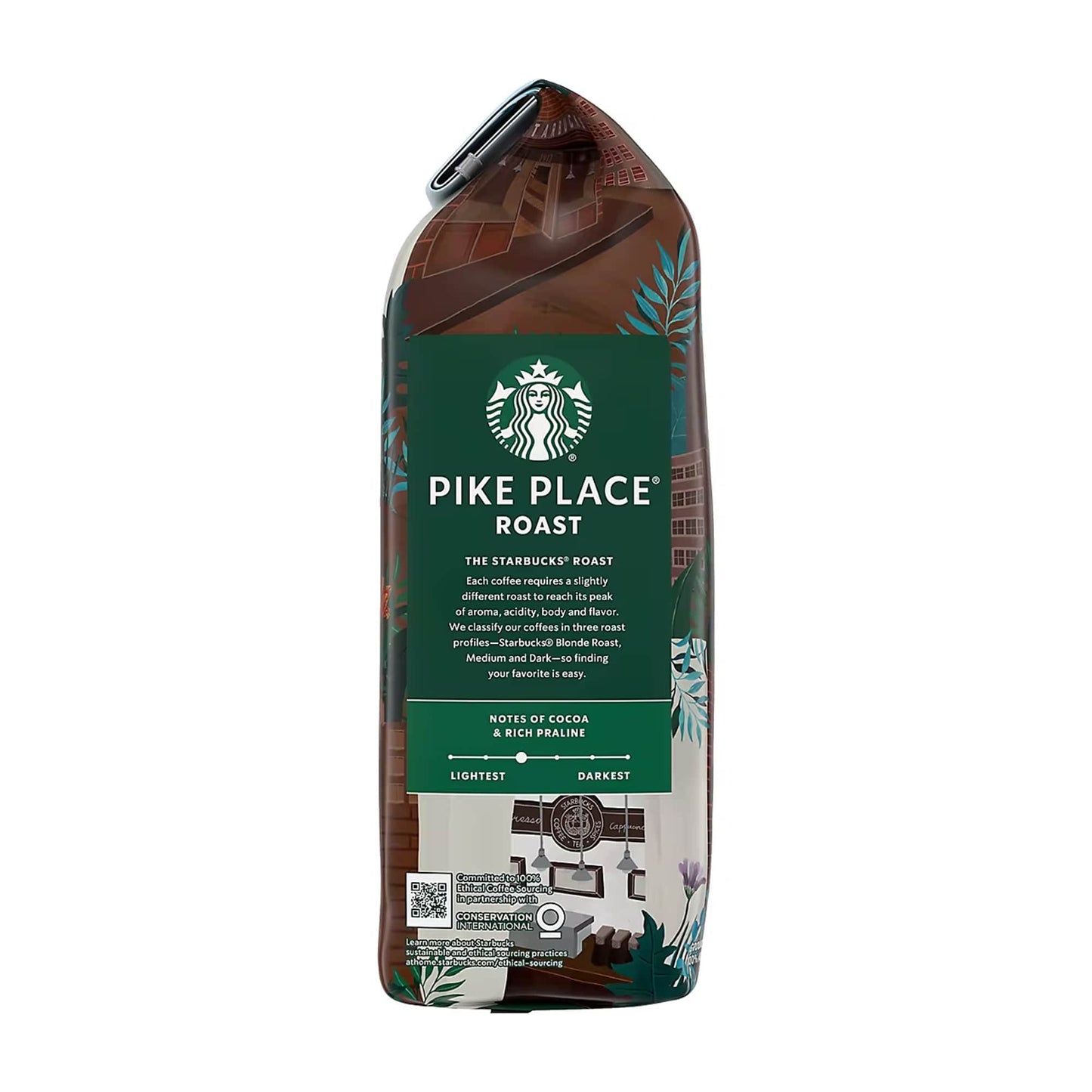 Starbucks Pike Place Roast Medium Roast Ground Coffee, 40 oz. - Side