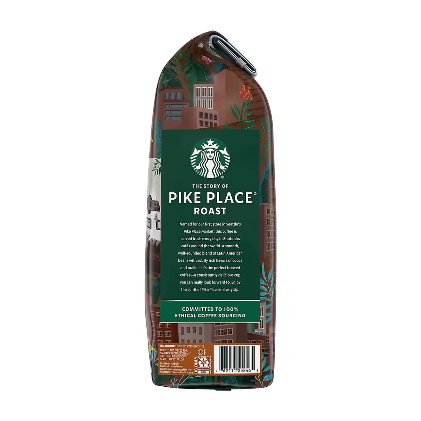 Starbucks Pike Place Roast Medium Roast Ground Coffee, 40 oz. - Side 2