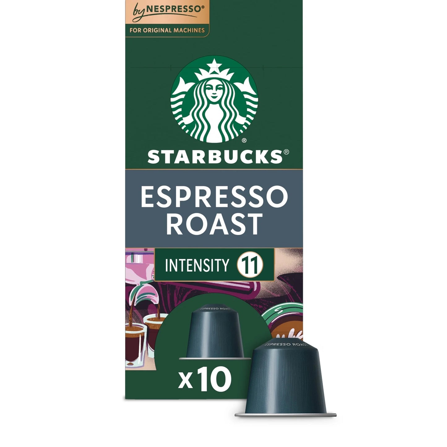 Starbucks by Nespresso Espresso Roast Coffee Pods for Original Machines, 10 ct.