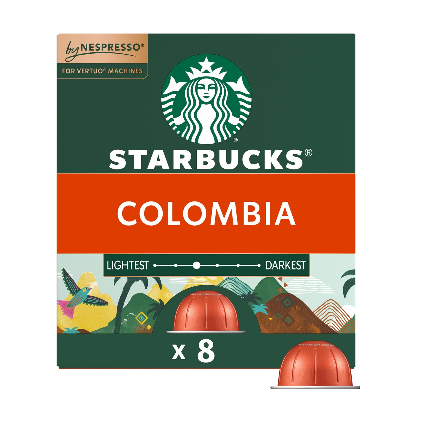 Starbucks by Nespresso Single-Origin Colombia Coffee Pods for Vertuo Machines, 8 ct.