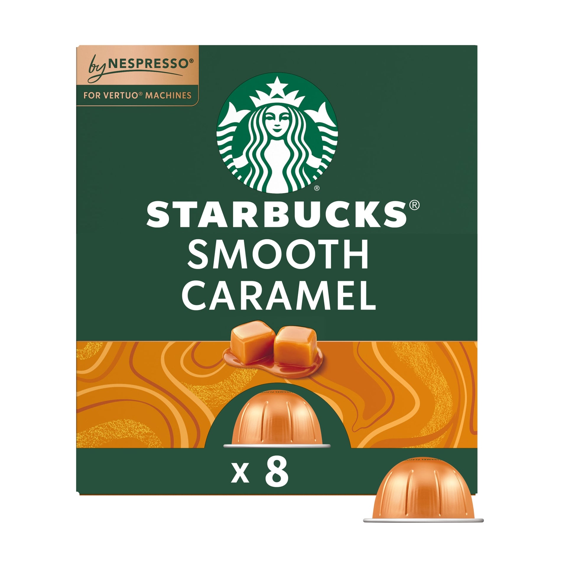 Starbucks by Nespresso Smooth Caramel Coffee Pods for Vertuo Machines, 8 ct.