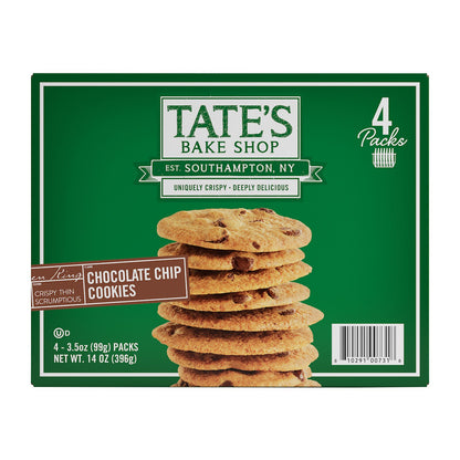 Tate's Bake Shop Chocolate Chip Cookies, Kosher, 4 Packs, 14 oz.