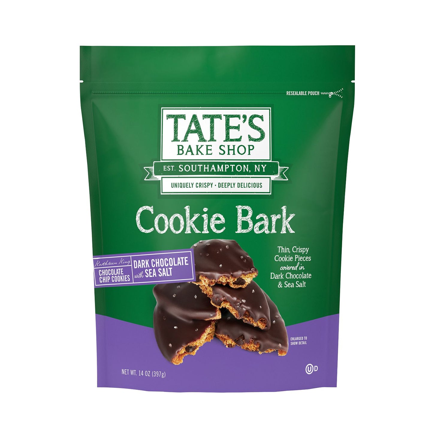 Tate's Bake Shop Cookie Bark Dark Chocolate with Sea Salt, 14 oz.