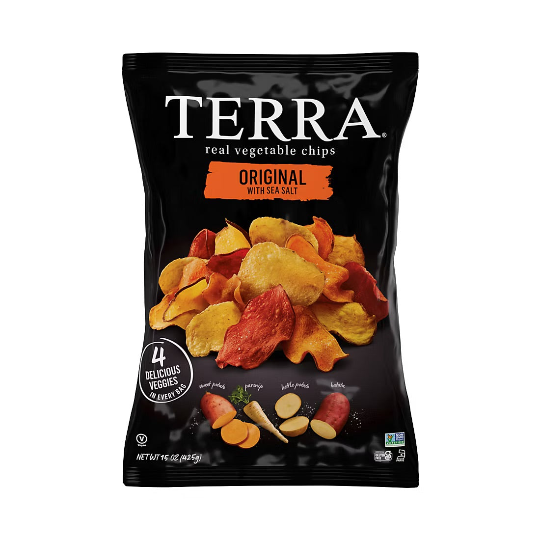 Terra Vegetable Chips, Original with Sea Salt, Snacks, 15 oz.