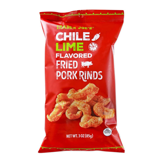 Trader Joe's Chile Lime Flavored Fried Pork Rinds, Snacks, 3 oz.