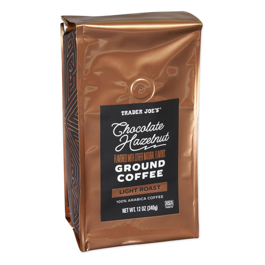 Trader Joe's Chocolate Hazelnut Ground Coffee, Light Roast, 100% Arabica, 12 oz.