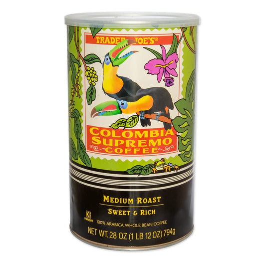 Trader Joe's Colombia Supremo Coffee Medium Roast, 28 oz.